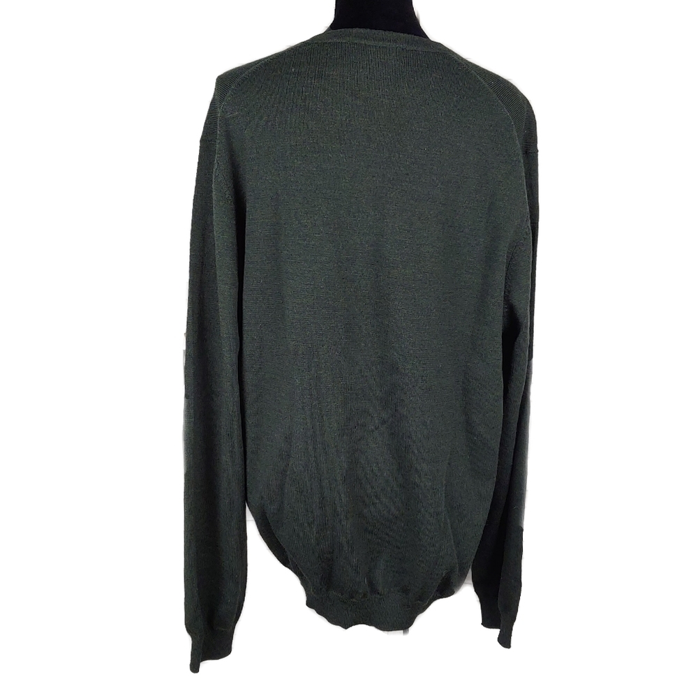 Brooks Brothers EUC Mens L Merino Wool Mix V Neck Sweater - Picture 4 of 5